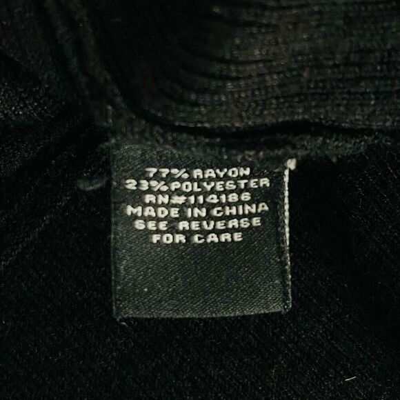 Verve Ami Long Black Open Front Cardigan size Small - Picture 10 of 11